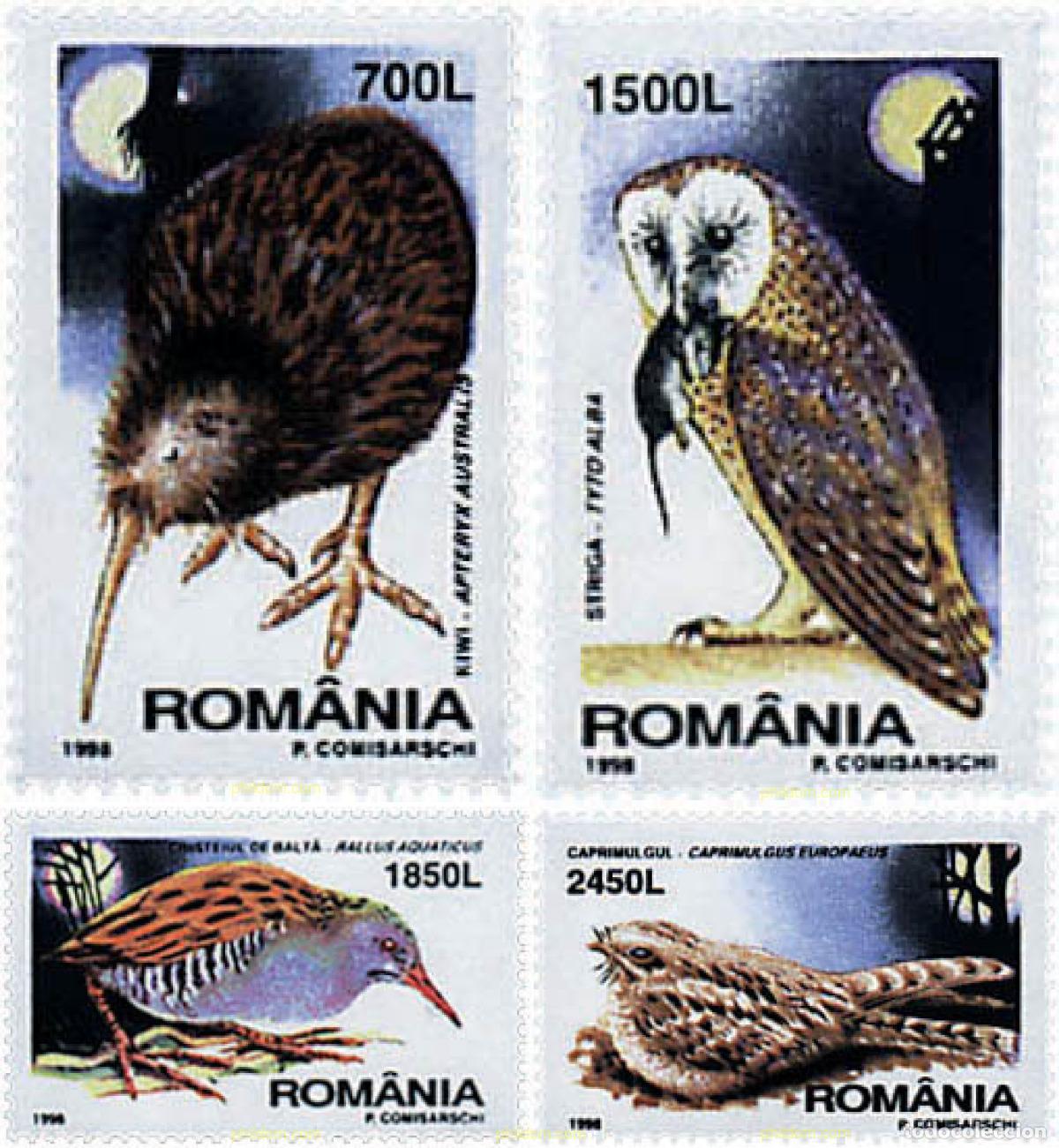 Sellos: 66281 MNH RUMANIA 1998 PAJAROS NOCTURNOS