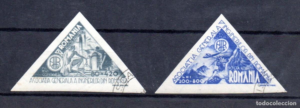 Sellos: RUMANIA. 1945. A&Eacute;REO. YT 832,33