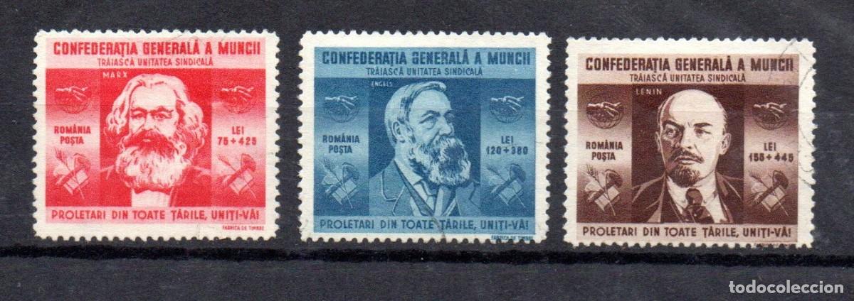 Sellos: RUMANIA. 1945. YT 833/835. CONFEDERACI&Oacute;N GENERAL DEL TRABAJO