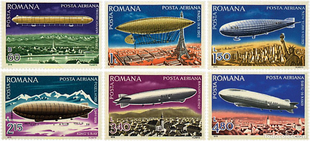 Sellos: 173628 MNH RUMANIA 1978 DIRIGIBLES