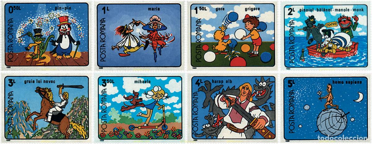 Sellos: 62354 MNH RUMANIA 1989 DIBUJOS ANIMADOS RUMANOS
