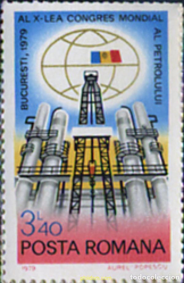 Sellos: 37157 MNH RUMANIA 1979 CONGRESO INTERNACIONAL SOBRE EL PETROLEO
