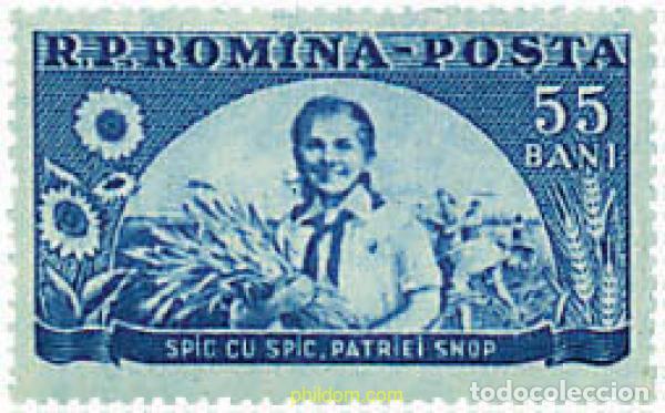 Timbres: 300380 HINGED RUMANIA 1954 5 ANIVERSARIO DE LA ORGANIZACION DE JOVENES EXPLORADORES