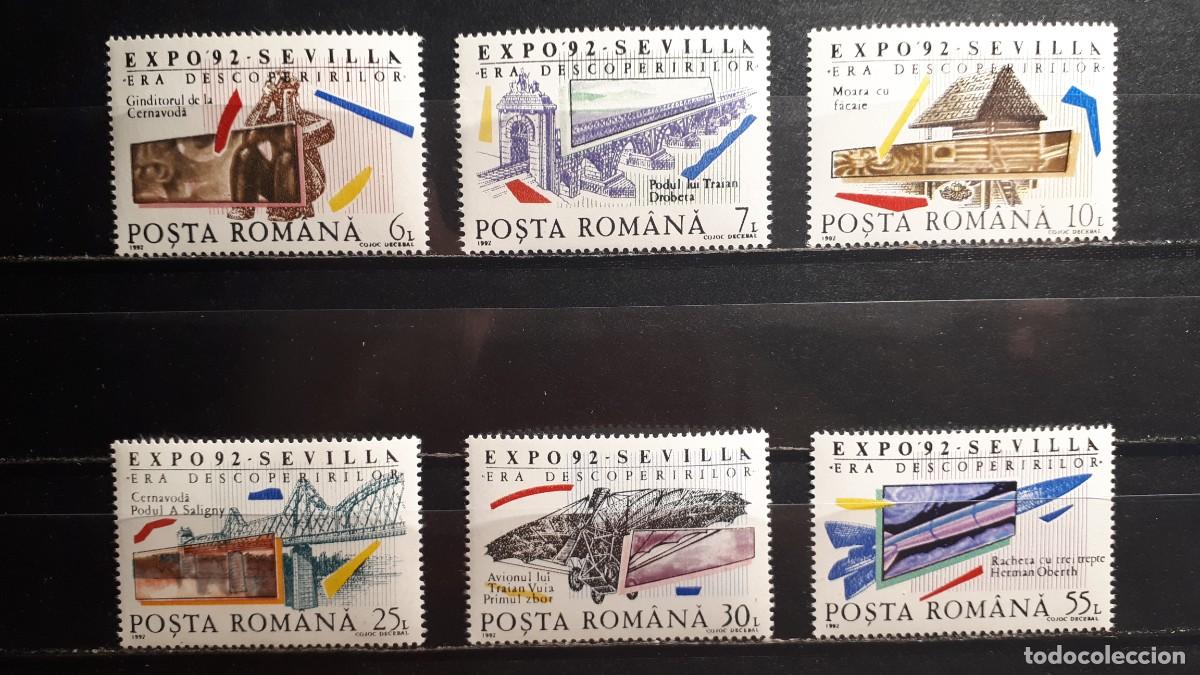 Timbres: RUMAN&Iacute;A. A&Ntilde;O 1992. **. YVERT 4009/14