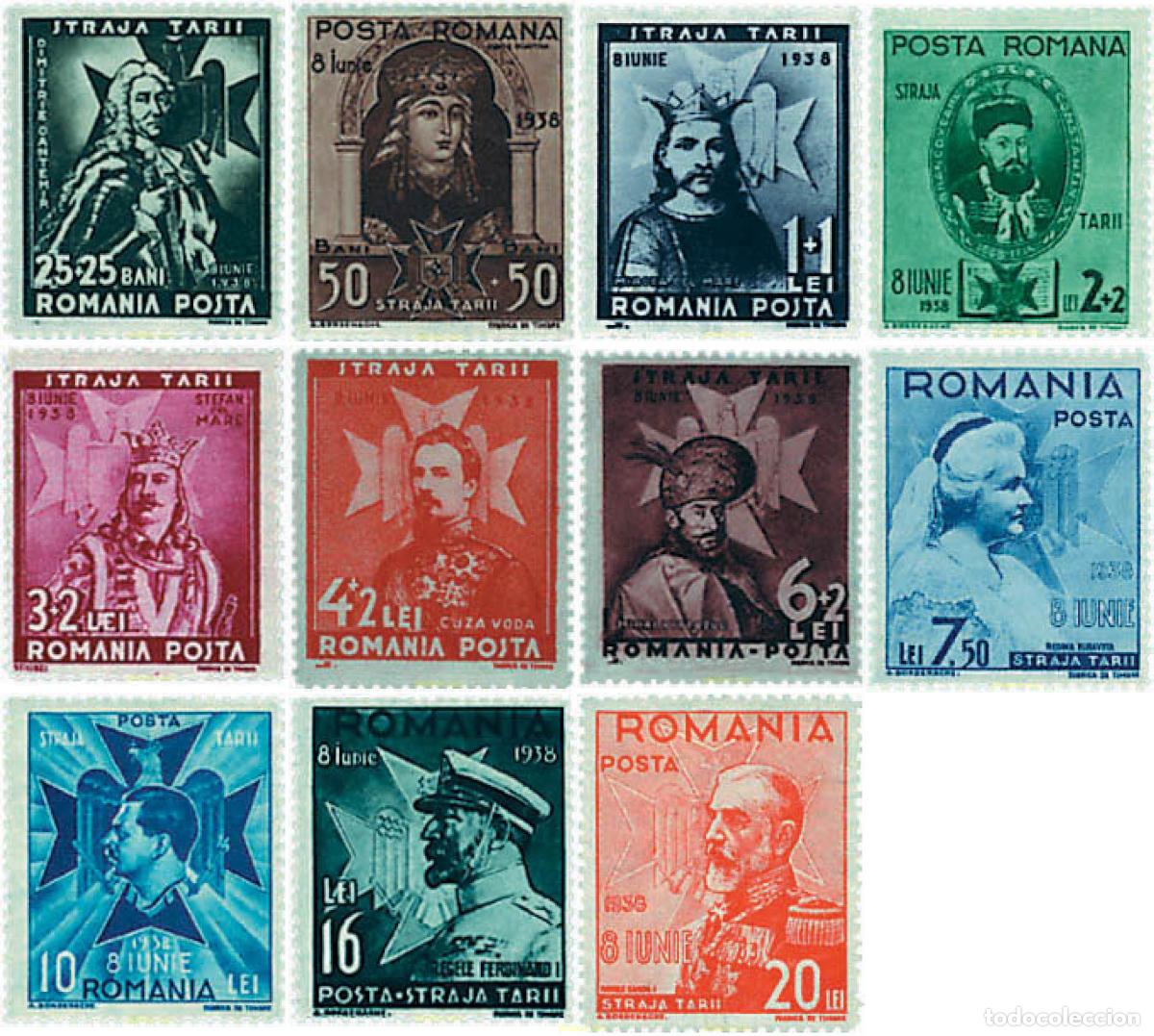 Timbres: 38769 MNH RUMANIA 1938 8 ANIVERSARIO DEL REINADO DE CARLOS II