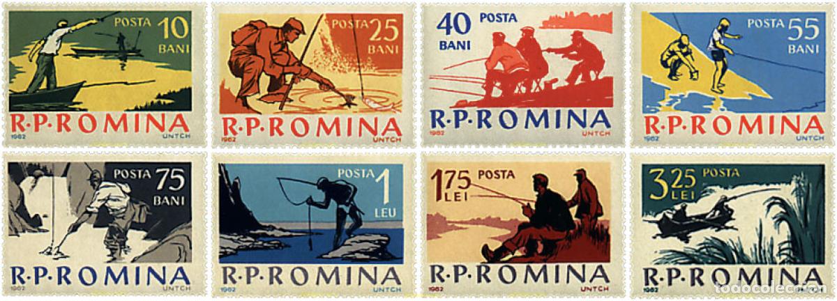 Stamps: 61896 MNH RUMANIA 1962 PESCA DEPORTIVA