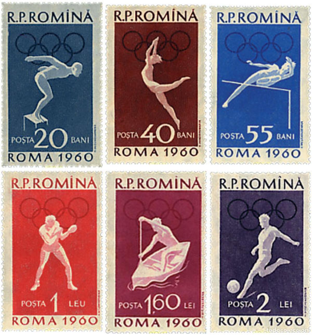 Stamps: 80375 MNH RUMANIA 1960 17 JUEGOS OLIMPICOS VERANO ROMA 1960
