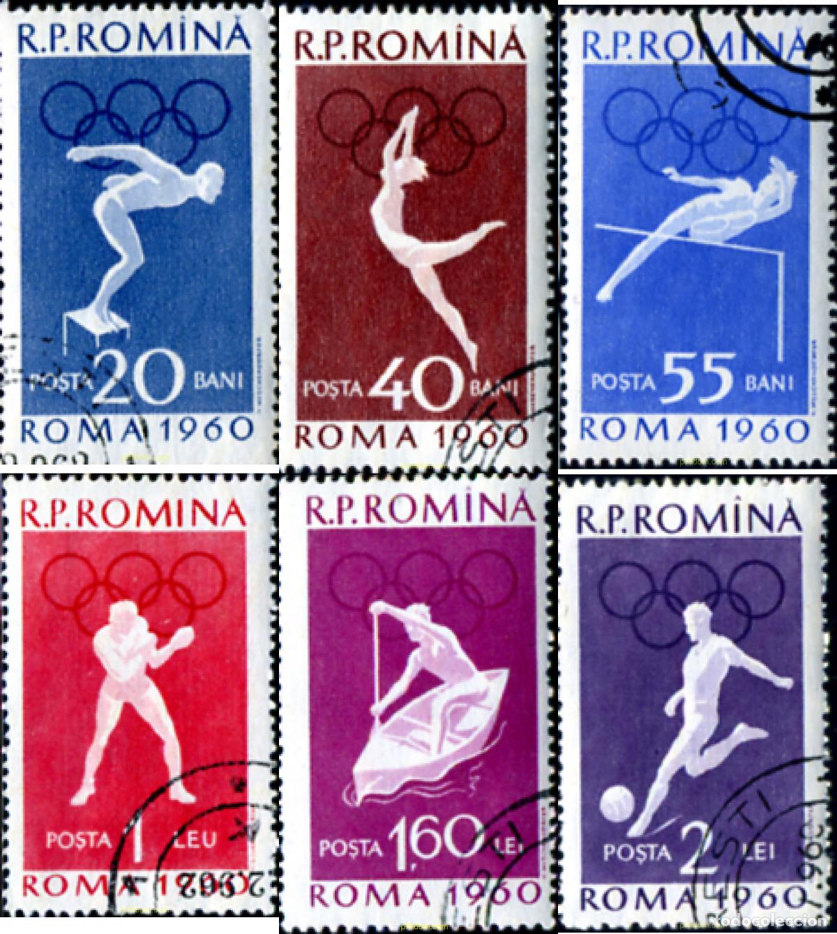 Stamps: 234300 USED RUMANIA 1960 17 JUEGOS OLIMPICOS VERANO ROMA 1960