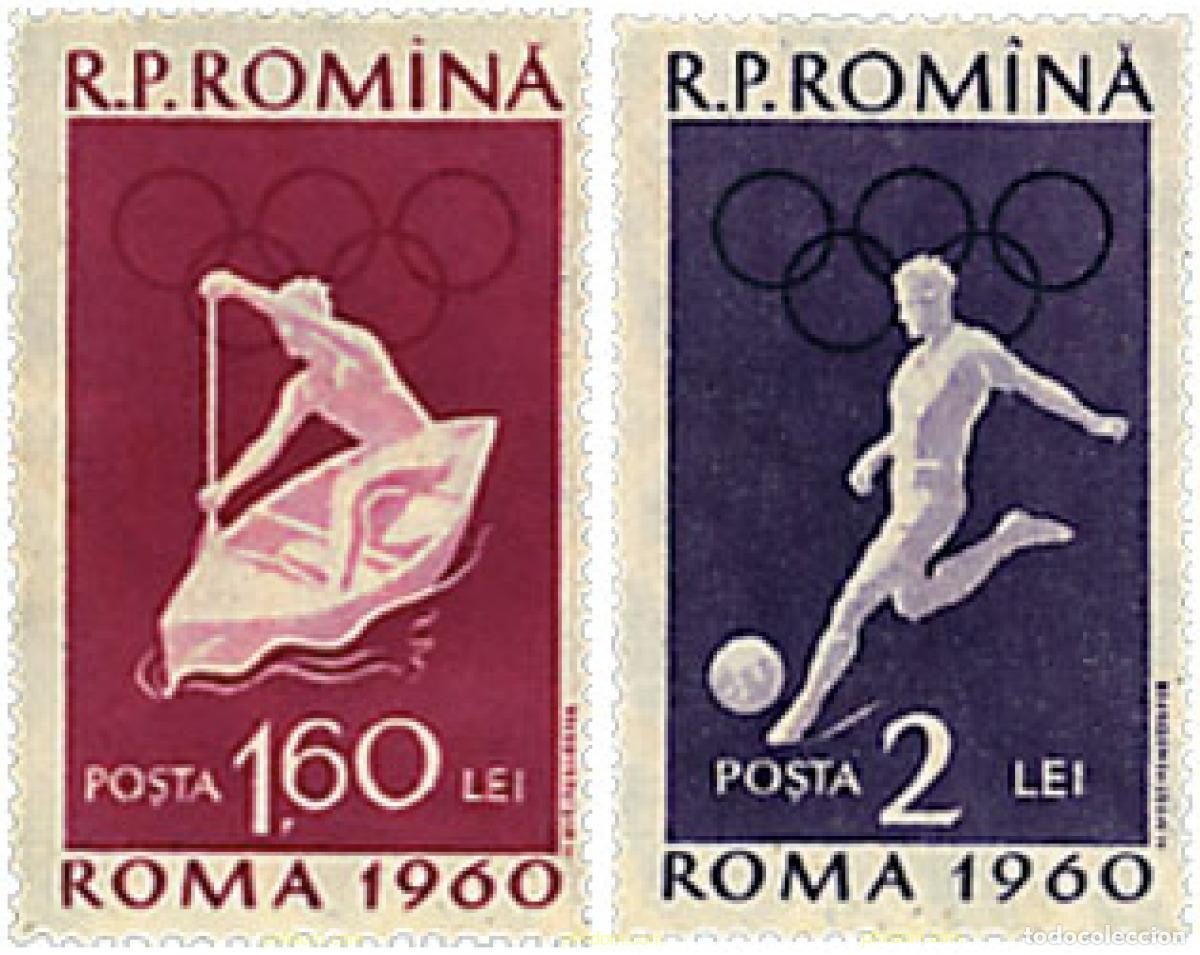 Sellos: 246388 HINGED RUMANIA 1960 17 JUEGOS OLIMPICOS VERANO ROMA 1960