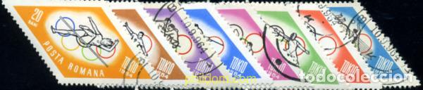 Sellos: 234308 USED RUMANIA 1964 18 JUEGOS OLIMPICOS VERANO TOKIO 1964