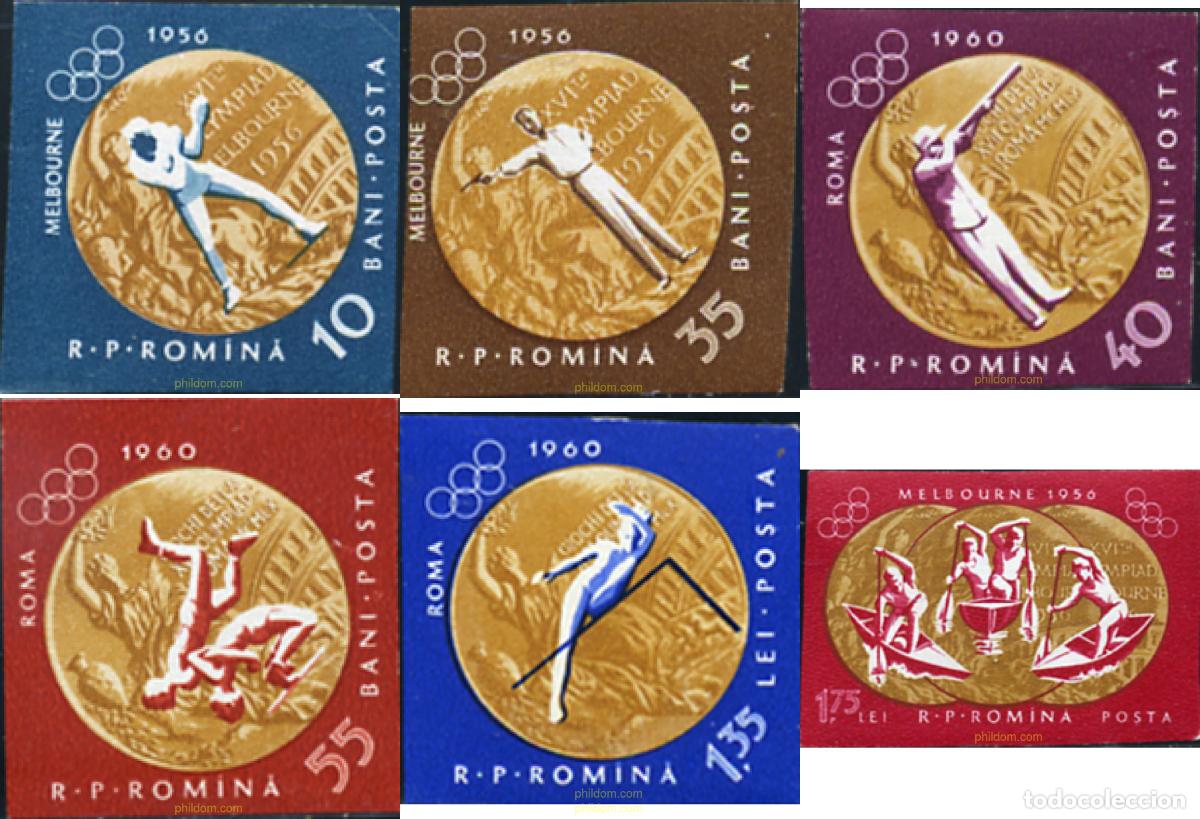Sellos: 15288 MNH RUMANIA 1961 16 JUEGOS OLIMPICOS VERANO MELBOURNE 1956 - 17 JUEGOS OLIMPICOS VERANO ROMA