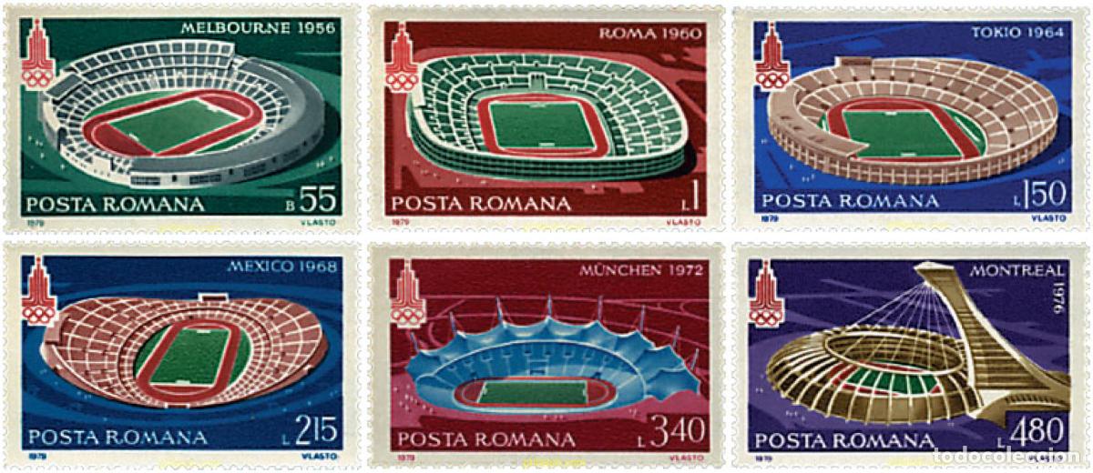 Selos: 61995 MNH RUMANIA 1979 22 JUEGOS OLIMPICOS VERANO MOSCU 1980