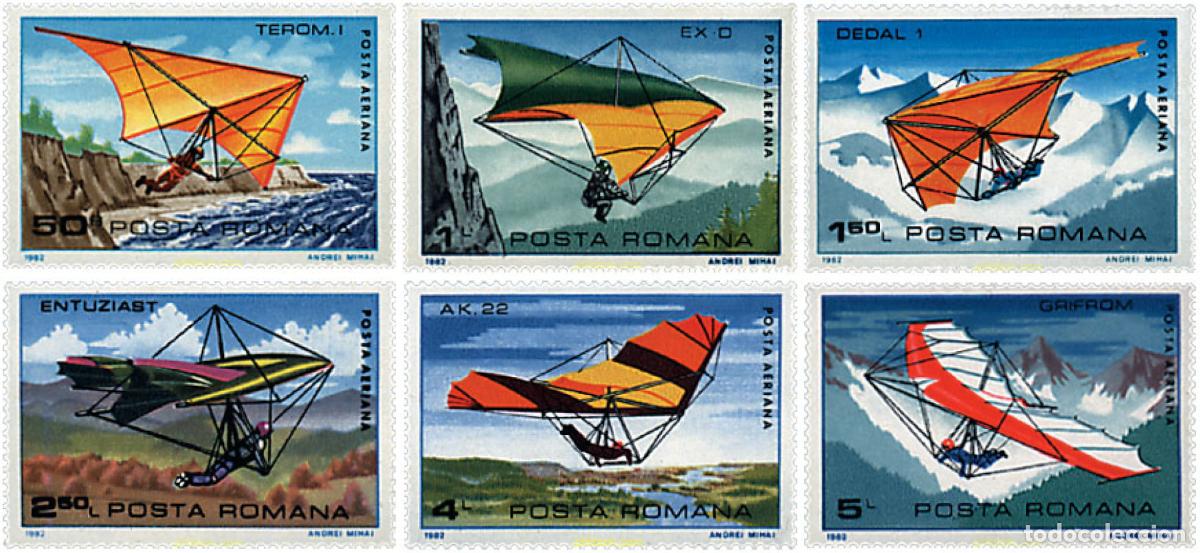 Briefmarken: 62037 MNH RUMANIA 1982 VUELO A VELA LIBRE.