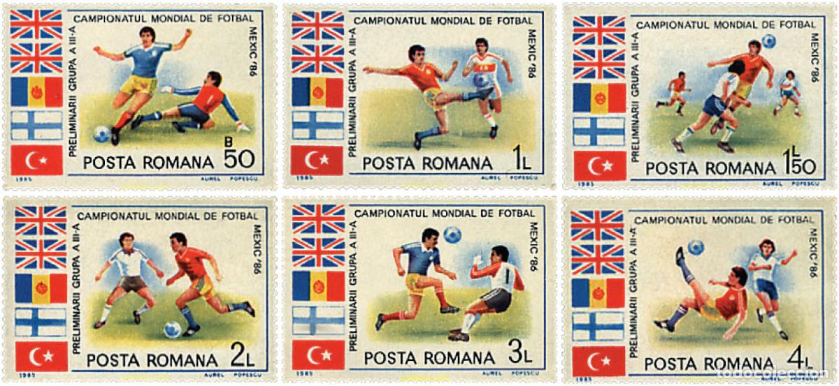Briefmarken: 62140 MNH RUMANIA 1985 COPA DEL MUNDO DE FUTBOL. MEXICO-86