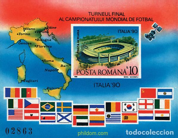Sellos: 62358 MNH RUMANIA 1990 COPA DEL MUNDO DE FUTBOL. ITALIA-90