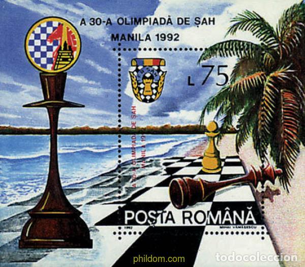 Sellos: 30659 MNH RUMANIA 1992 30 OLIMPIADA DE AJEDREZ EN MANILA