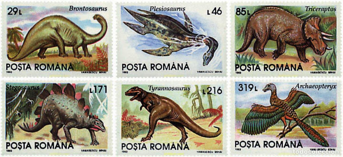Sellos: 62408 MNH RUMANIA 1993 FAUNA PREHISTORICA