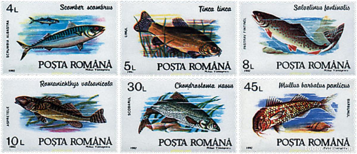 Sellos: 62400 MNH RUMANIA 1992 PECES