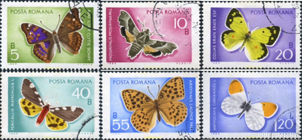 Sellos: 339346 USED RUMANIA 1969 MARIPOSAS