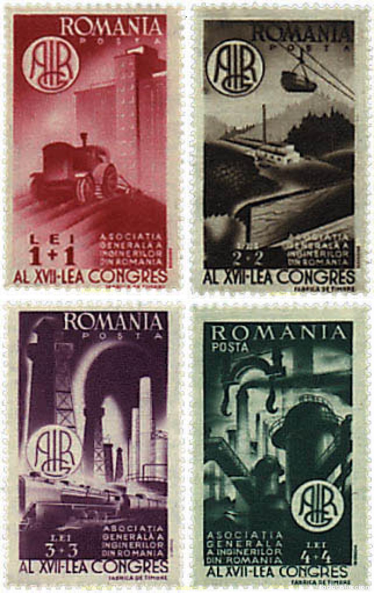 Sellos: 355677 MNH RUMANIA 1947 17 CONGRESO DE INGENIEROS DE RUMANIA