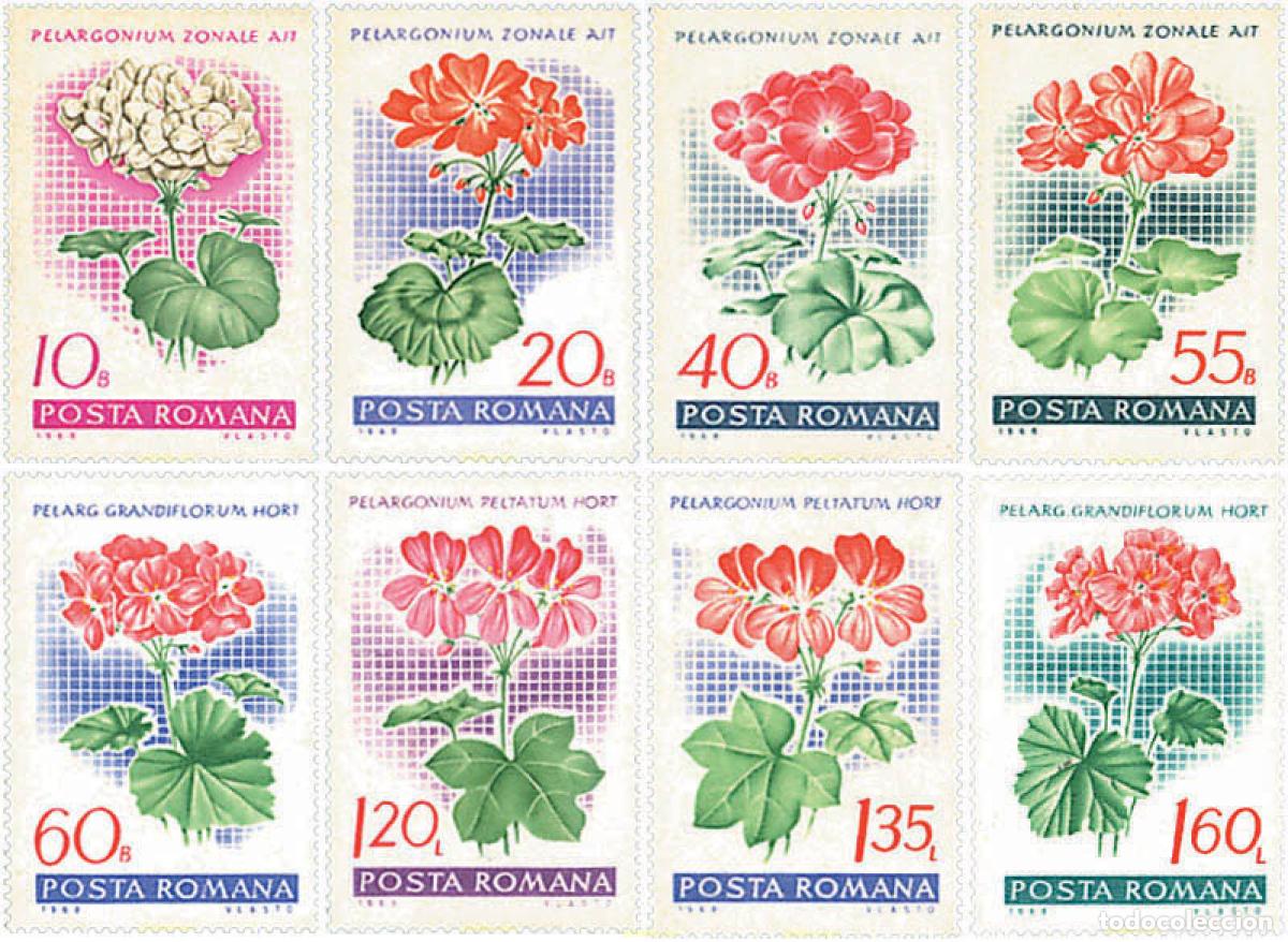 Sellos: 93939 MNH RUMANIA 1968 GERANIOS