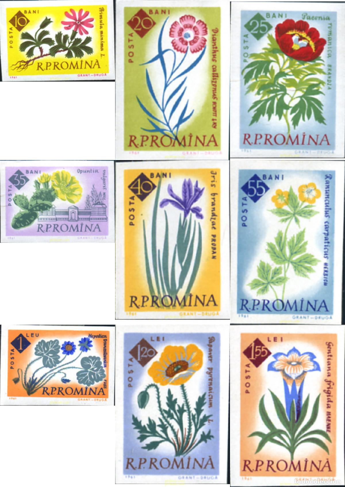 Sellos: 355687 MNH RUMANIA 1961 100 ANIVERSARIO DEL JARDIN BOTANICO EN BUCAREST