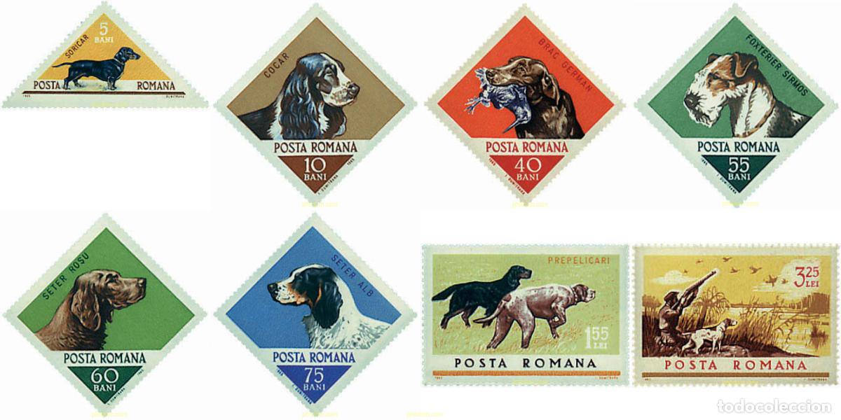 Sellos: 57682 MNH RUMANIA 1965 PERROS DE CAZA