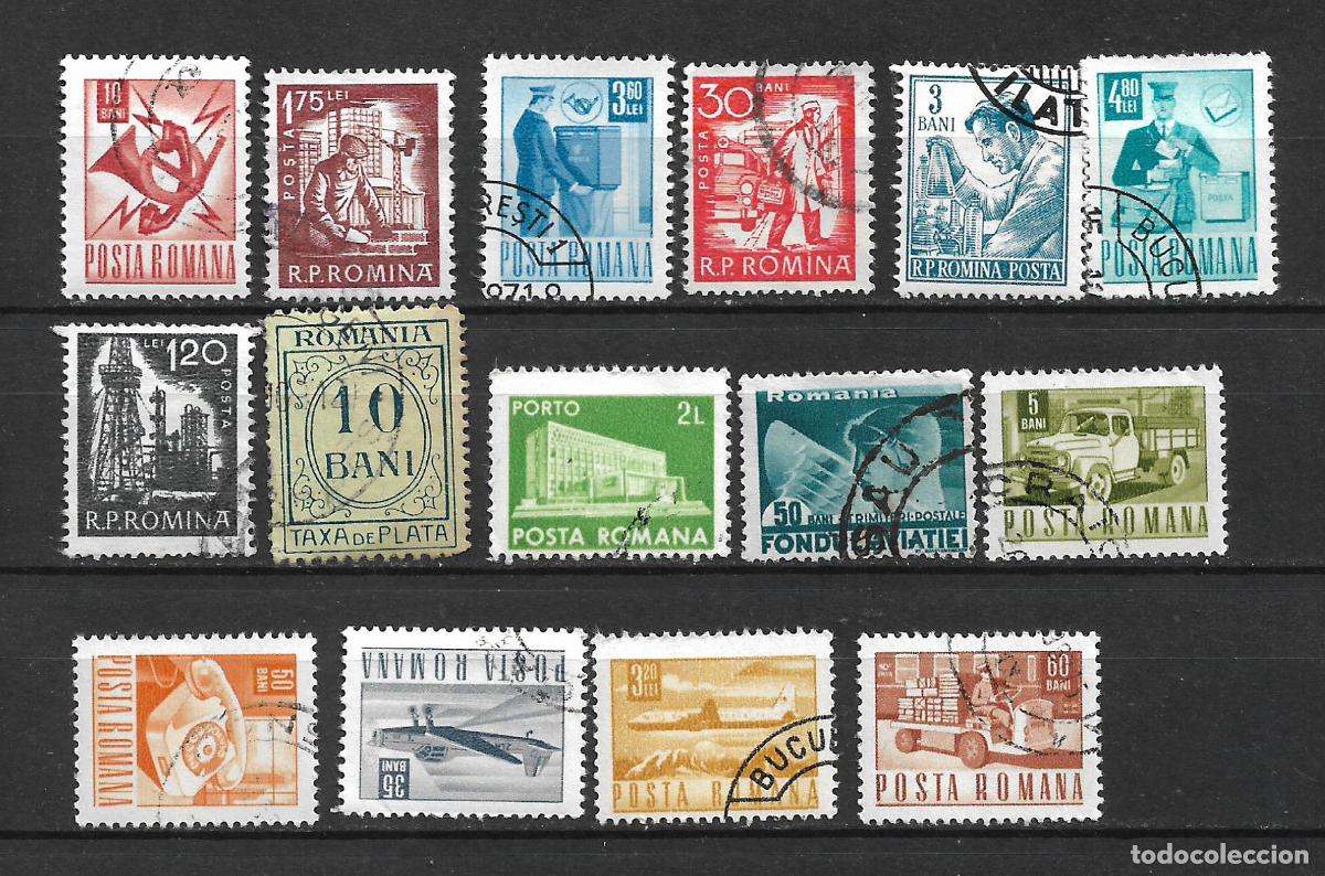 Sellos: rumania lote 15 sellos usados - 4/45
