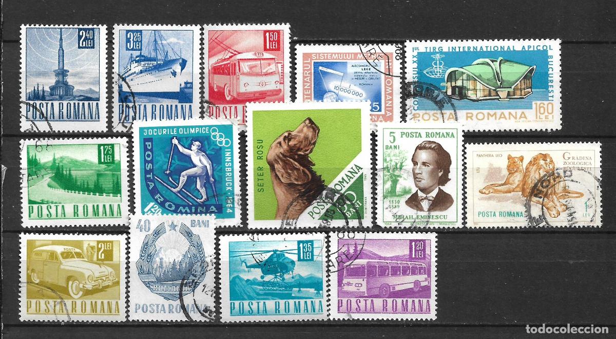 Sellos: rumania lote 14 sellos usados - 4/45