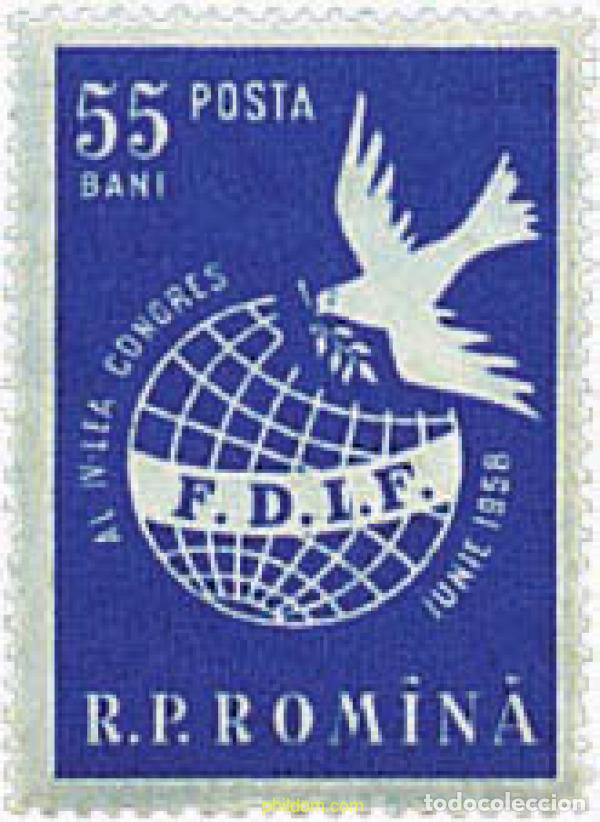Sellos: 32205 MNH RUMANIA 1958 4 CONGRESO FEDERACION DEM. INTER. DE LA MUJER