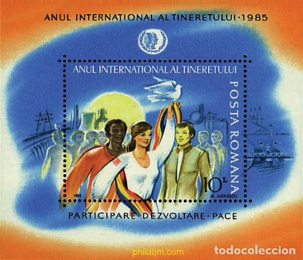 Sellos: 57487 MNH RUMANIA 1985 A&Ntilde;O INTERNACIONAL DE LA JUVENTUD