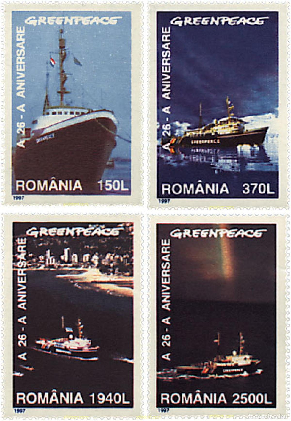 Sellos: 30855 MNH RUMANIA 1997 26 ANIVERSARIO DE LA ASOCIACION GREENPEACE