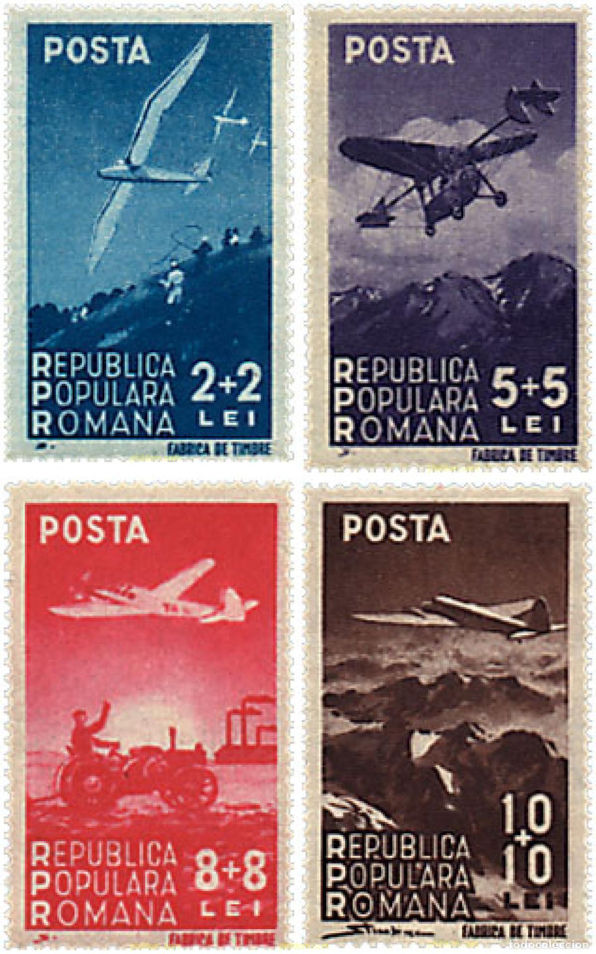 Stamps: 42386 MNH RUMANIA 1948 EN HOMENAJE A LA AVIACION