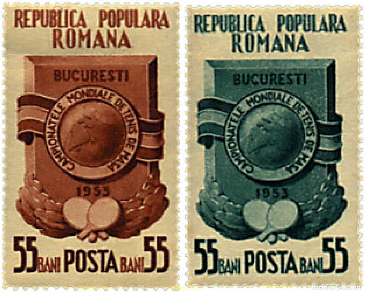 Sellos: 61858 MNH RUMANIA 1953 20 CAMPEONATOS DEL MUNDO DE TENIS MESA EN BUCAREST