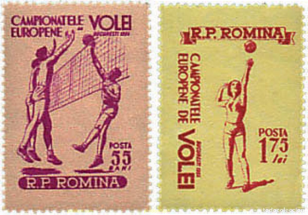 Sellos: 61861 MNH RUMANIA 1955 CAMPEONATOS DE EUROPA DE BALONVOLEA