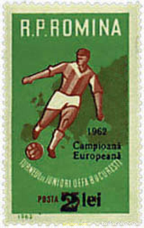 Sellos: 61898 MNH RUMANIA 1962 VICTORIA RUMANA EN EL TORNEO EUROPEO DE FUTBOL JUVENIL