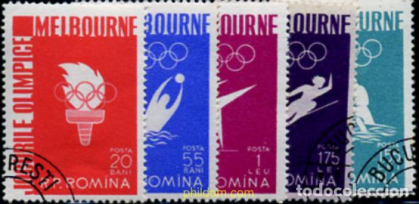 Sellos: 234316 USED RUMANIA 1956 16 JUEGOS OLIMPICOS VERANO MELBOURNE 1956