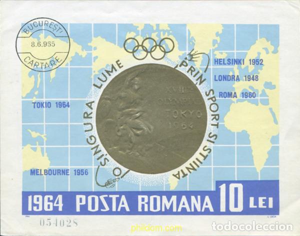 Briefmarken: 372392 USED RUMANIA 1964 MEDALLISTAS RUMANOS