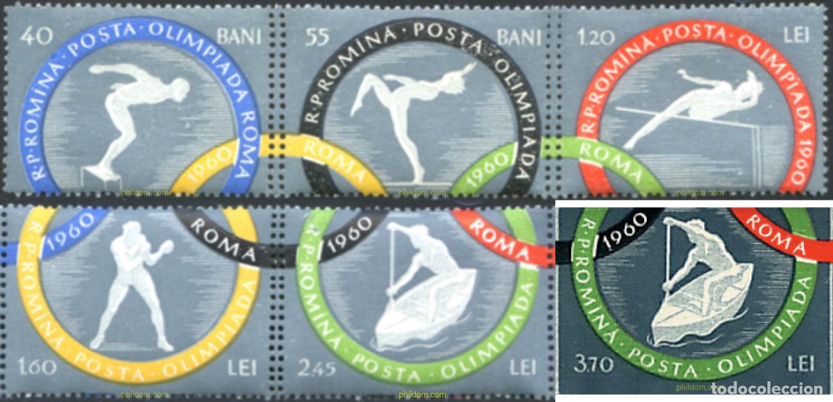 Sellos: 229573 MNH RUMANIA 1960 17 JUEGOS OLIMPICOS VERANO ROMA 1960