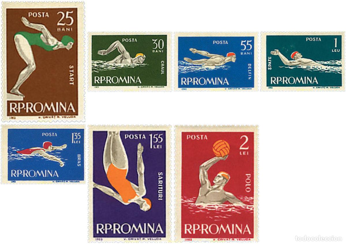 Sellos: 265238 HINGED RUMANIA 1963 NATACION