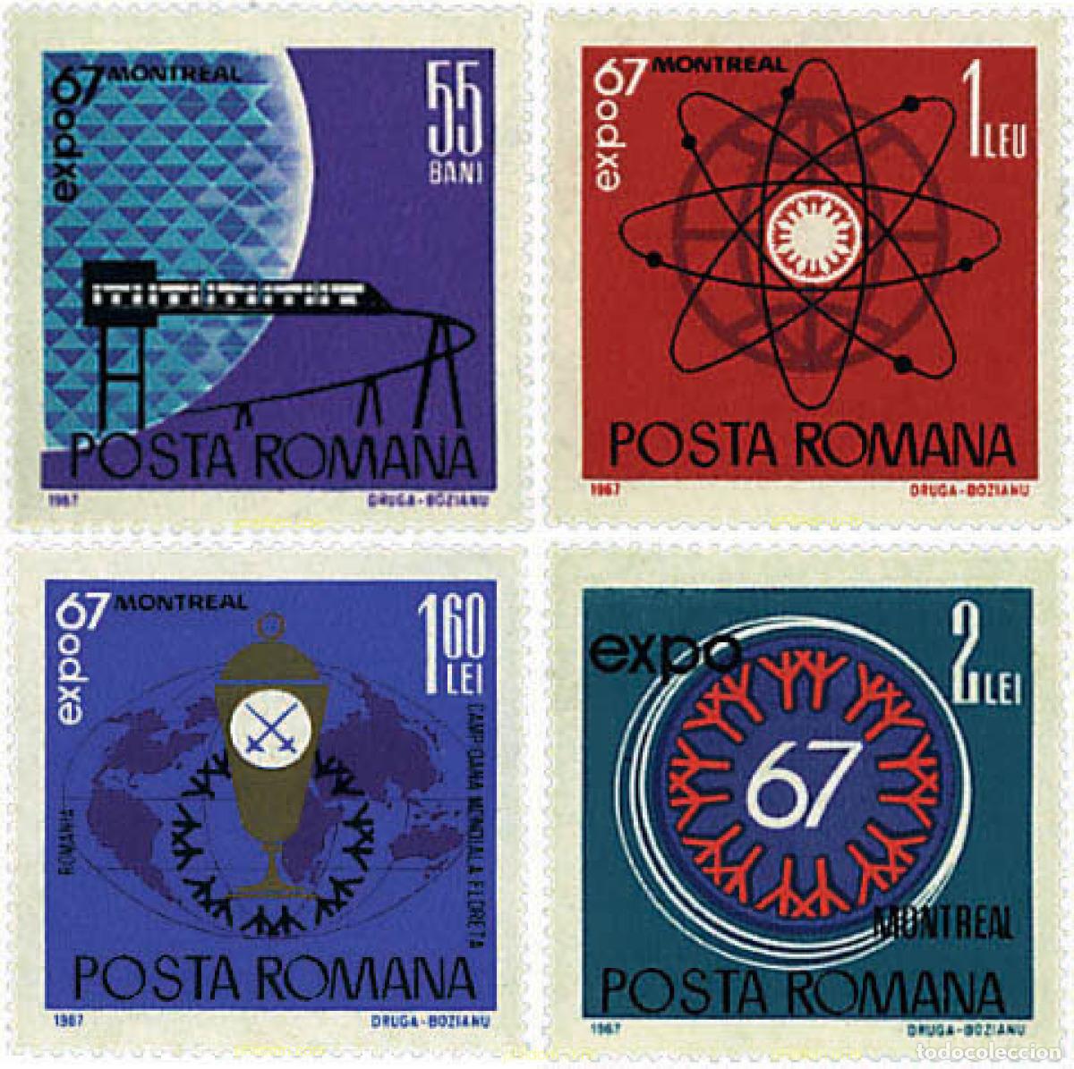 Sellos: 61934 MNH RUMANIA 1967 EXPOSICION INTERNACIONAL DE MONTREAL
