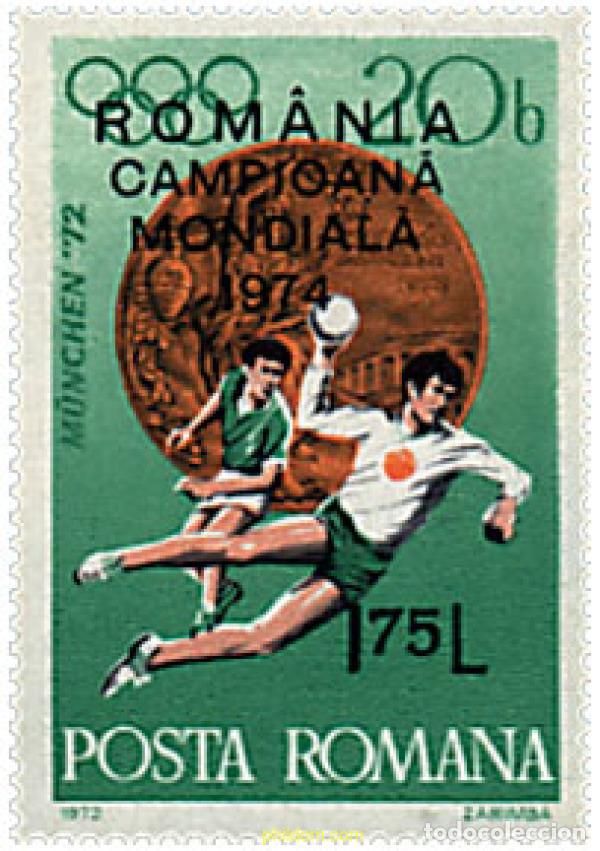 Sellos: 61970 MNH RUMANIA 1974 CAMPEONATOS DEL MUNDO DE BALONMANO