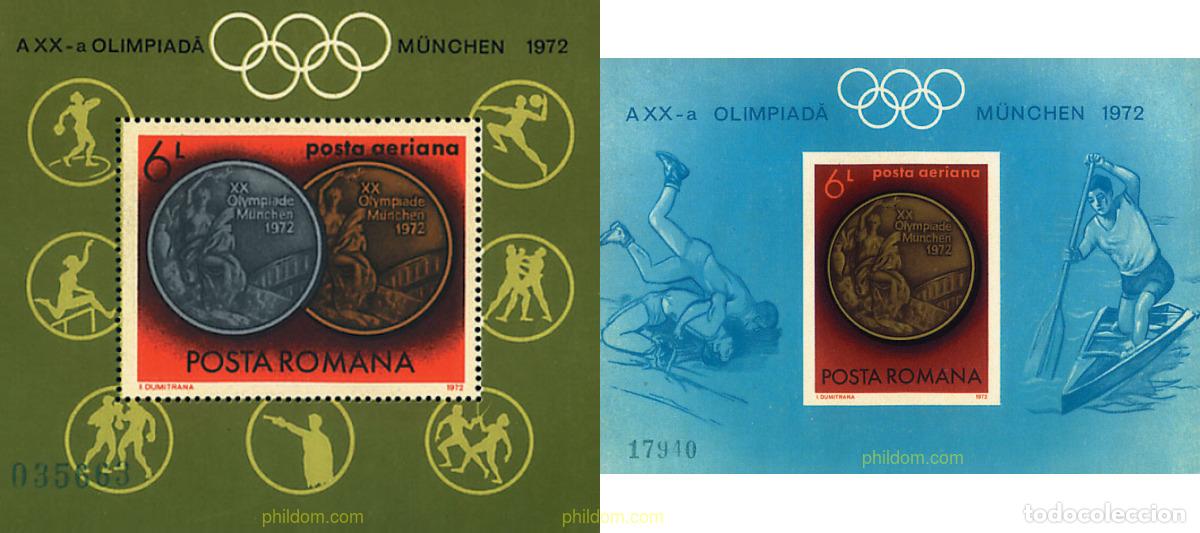 Sellos: 61958 MNH RUMANIA 1972 20 JUEGOS OLIMPICOS VERANO MUNICH 1972