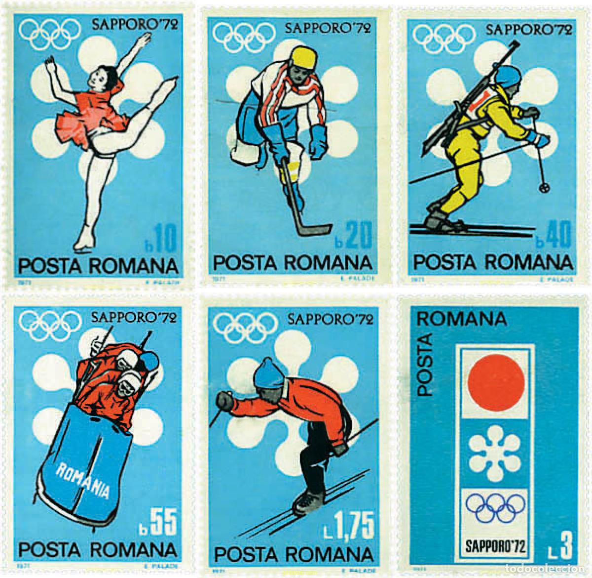 Stamps: 72367 MNH RUMANIA 1971 11 JUEGOS OLIMPICOS DE INVIERNO SAPPORO 1972