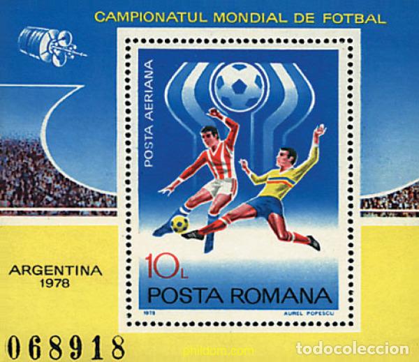 Sellos: 234425 MNH RUMANIA 1978 COPA DEL MUNDO DE FUTBOL. ARGENTINA-78