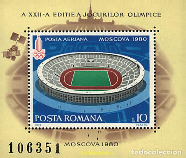 Sellos: 234397 MNH RUMANIA 1979 22 JUEGOS OLIMPICOS VERANO MOSCU 1980