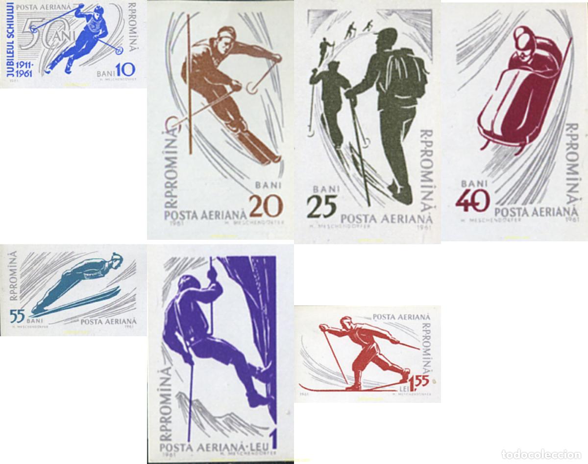 Sellos: 356225 MNH RUMANIA 1961 DEPORTES DE MONTA&Ntilde;A