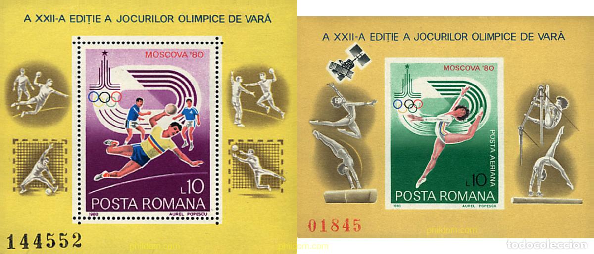 Sellos: 69870 MNH RUMANIA 1980 22 JUEGOS OLIMPICOS VERANO MOSCU 1980