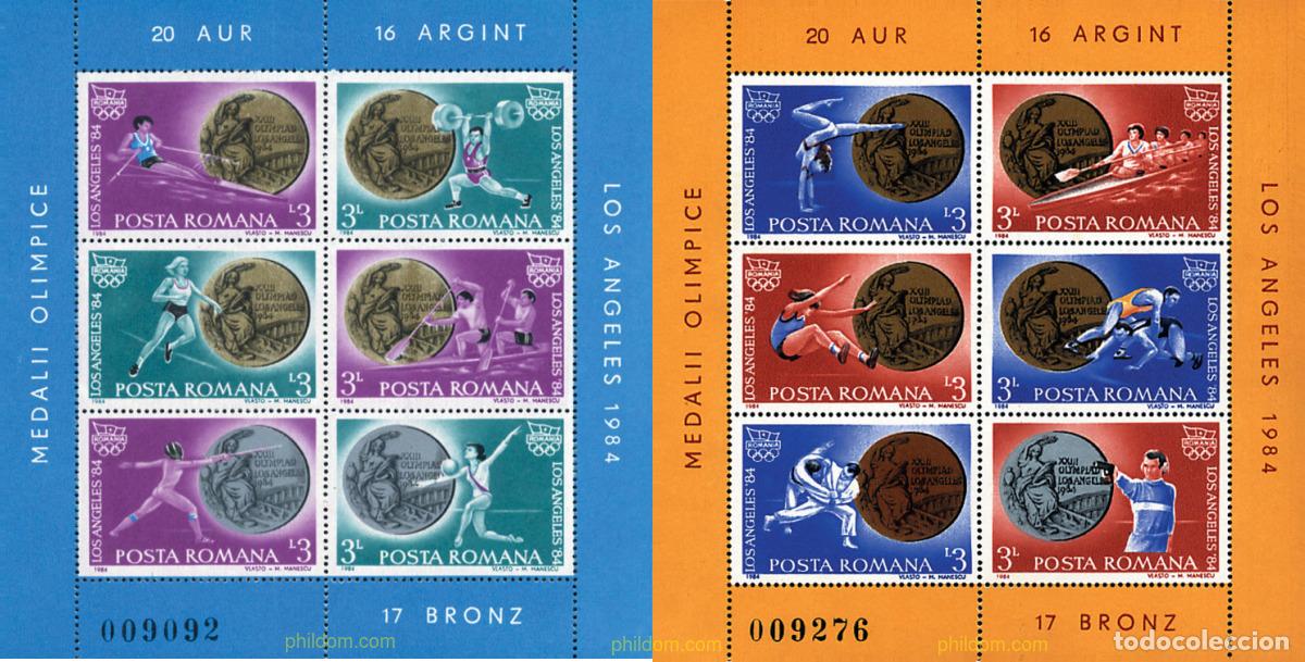 Sellos: 73802 MNH RUMANIA 1984 23 JUEGOS OLIMPICOS VERANO LOS ANGELES 1984