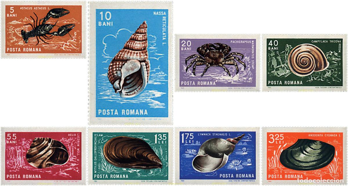 Sellos: 61930 MNH RUMANIA 1966 CRUSTACEOS Y MOLUSCOS